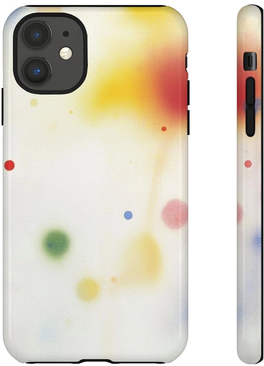 Kleurrijke Abstracte Vervage Stippen – Telefoonhoesje Geschikt voor iPhone 11