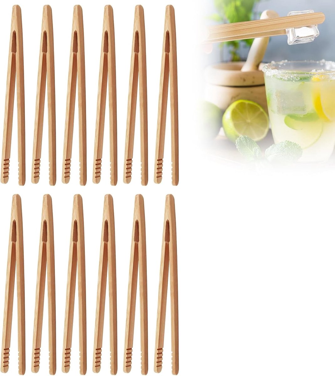 Bamboe tang toast keuken tang - keukengerei - kookaccessoires