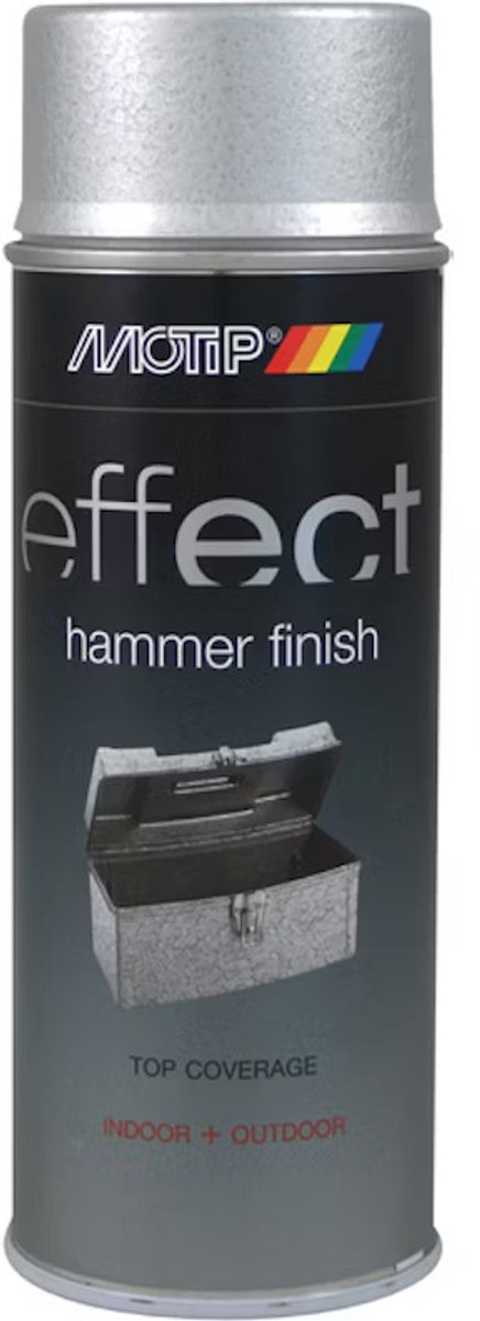 Motip spuitverf Effect Hammer Finish - hamerslag-effect - zilver 400 ml