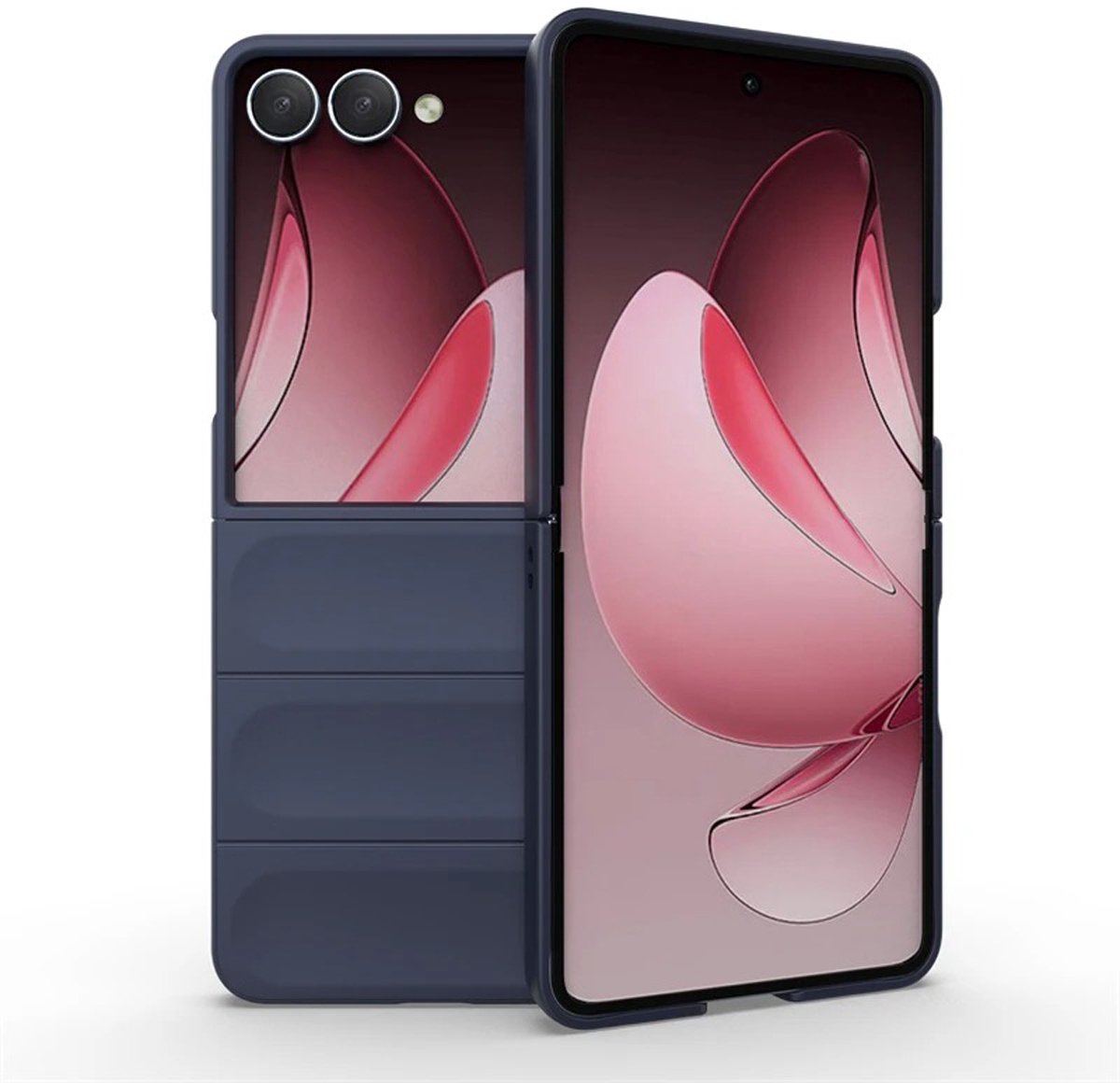 MobyDefend Hoesje - Geschikt voor Samsung Galaxy Z Flip 7 - TPU Gripcase - Blauw