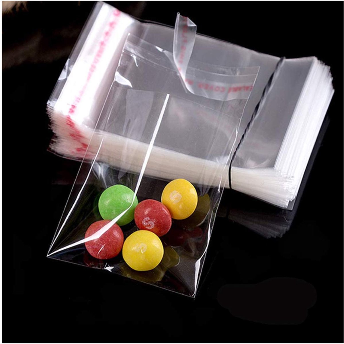 Dancepandas Cellofaanzakjes 500 stuks Cellofaanzakjes Kleine Cellofaanzakjes Transparante zakjes voor het vullen van paaszakjes voor koekjes - 7 * 12 cm
