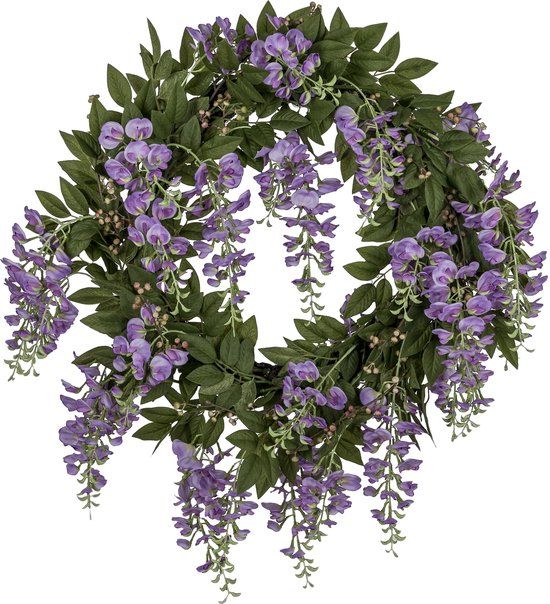 Couronne de glycine - plante suspendue : Plantes artificielles - plante artificielle - plante suspendue plantes artificielles - plante suspendue pour intérieur - plantes artificielles pour intérieur - plante suspendue artificielle