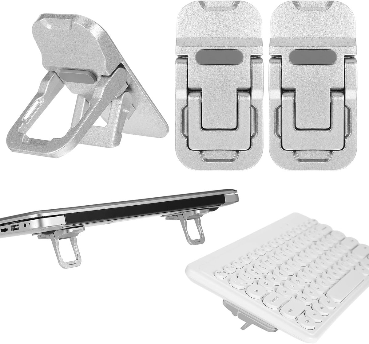 Verstelbare Laptop- en Toetsenbordstandaard Set (2 Stuks)