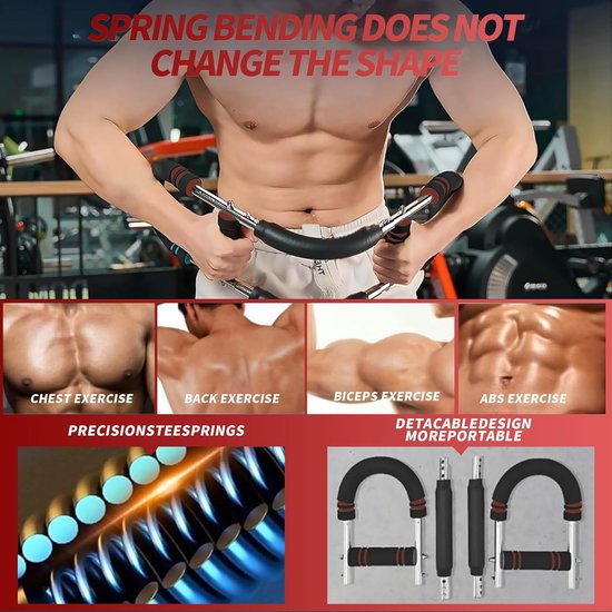 Shaker Twister U-vormig armspiertrainer, verstelbare borstexpander, fitnessapparaat voor heren Shaker Twister U-vormig armspiertrainer, verstelbare borstexpander, fitnessapparaat voor heren