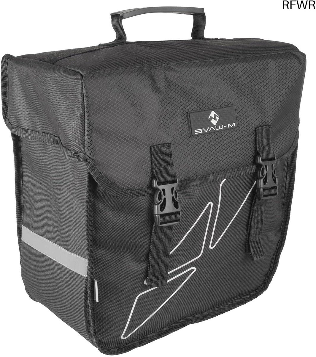 RFWR® Ruime bagagedragertas met snelsluitingen en reflecterende strepen