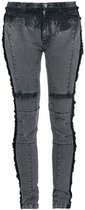 Rock Rebel by EMP jeans met opgestikte franjes in bikerlook - Dames - W30L32