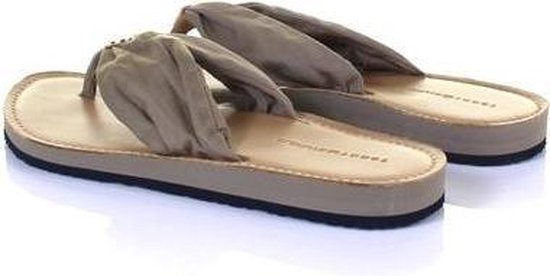 TOMMY HILFIGER STOFFEN SLIPPERS cobbelstone | bol.com