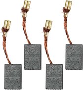 2 paar koolborstels voor motoren - 15 x 10 x 5 mm - reserveonderdelen voor elektrisch gereedschap zoals Milwaukee boormachine - slijper - hamer - polijstmachine - wandfrees - betrouwbare vervanging