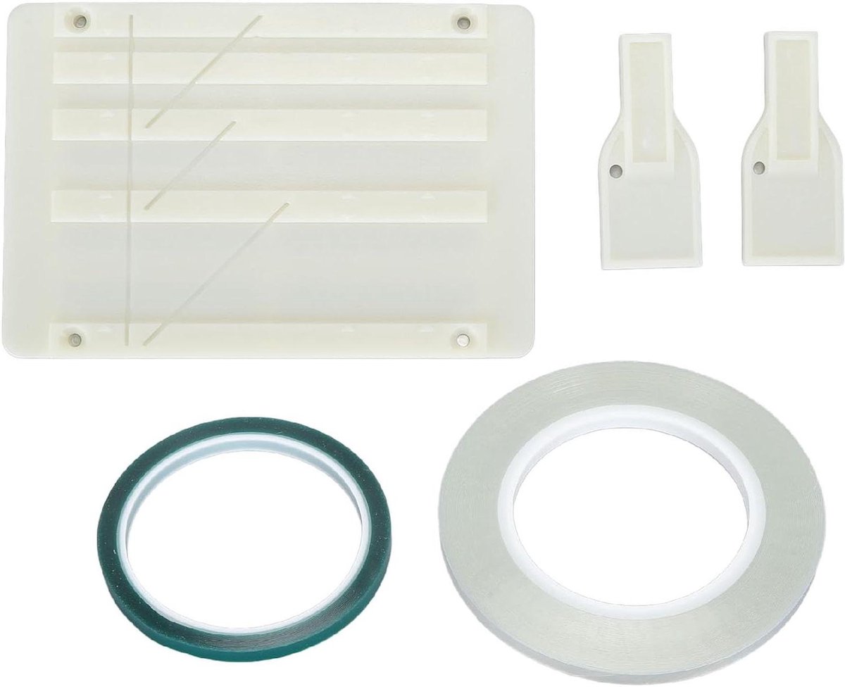 JGS Premium - Tape Splicing Set voor Open Reel to Reel Tape - Professioneel en Universeel - Geschikt voor 1/2 1/4 1/8 Inch - Gemaakt van ABS Materiaal - Voor Revoxsonido Recordings - 10 Delig.