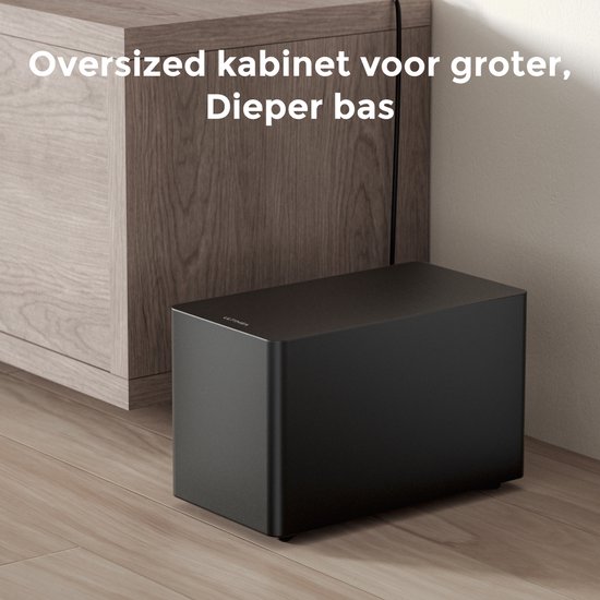 ULTIMEA 5.1 Dolby Atmos Soundbar - 340W Surround Set met 5.25″ Draadloze Subwoofer en App-bediening voor Home Cinema - Soundbar voor TV - Zwart van Ultimea — afbeelding 4