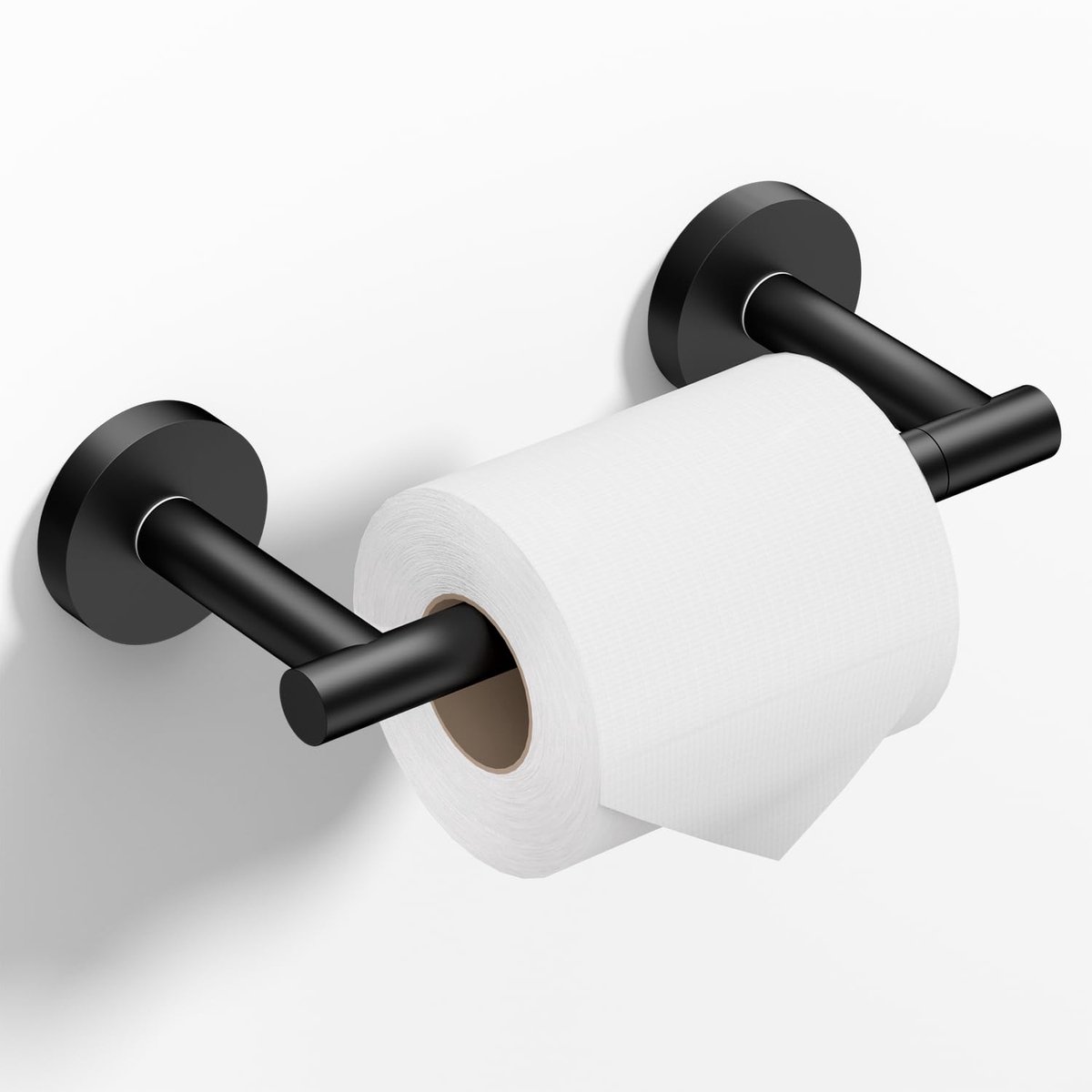Ibenzoa® Mat Zwarte Toiletpapierhouder met Uniek Zwenksysteem en Roestvrij Staal voor Badkamer en Keuken