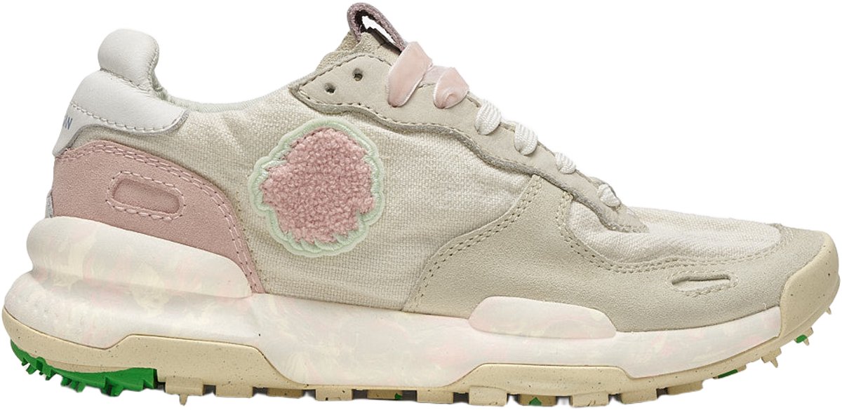 Satorisan - Chacrona Linen - Casual Sneakers Vrouwen - Vintage Leer en linnen Sneakers - Kleur Chantilly Cream W - Maat 37