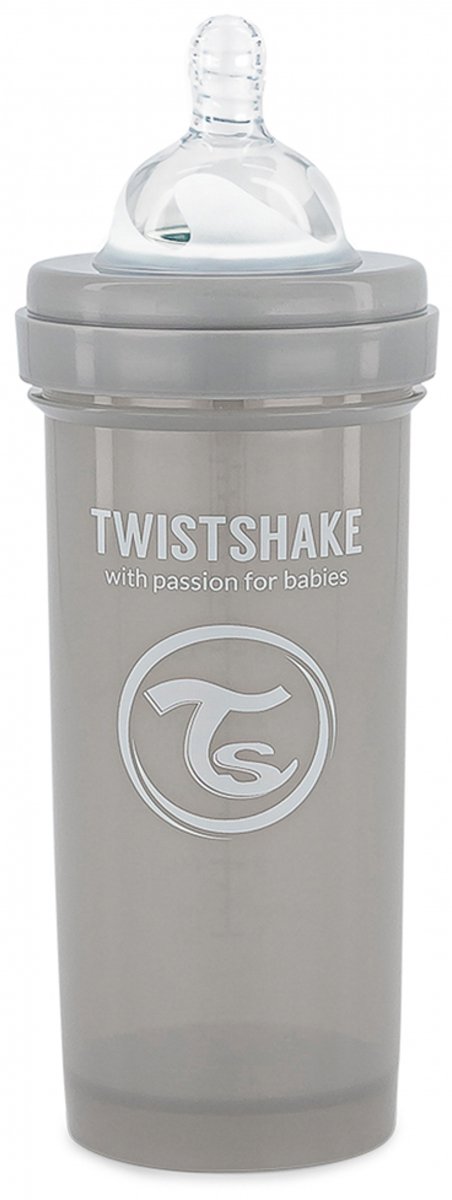 Twistshake Babyfles Antikoliek 260Ml - Pastel Grijs van Twistshake — afbeelding 2