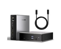 Wavlink Ultra USB-C Docking Station met 2 x HDMI – 1 x Displayport – Ethernet – Audio In/Uit – 2 x USB-A – 1 x USB-C - 125W opladen