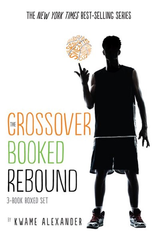La série "New York Times" bestseller "The Crossover Booked Rebound" coffret 3 livres, avec silhouette d'un joueur de basketball.