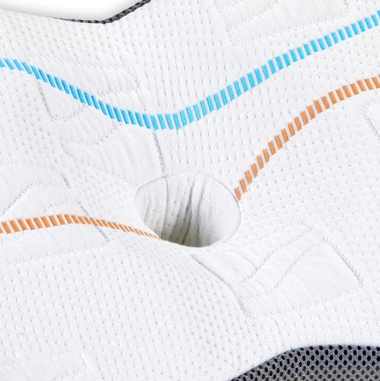 M line Athletic Pillow | Hoofdkussen | Tegen rug- en nekklachten | Maximale ventilatie | Ergonomisch | Anti allergeen | Wasbaar op 60° |