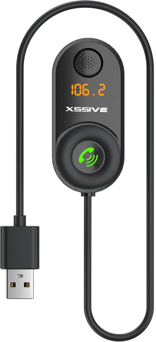 Xssive FM11 Bluetooth FM Transmitter Auto - FM Adapter - Bluetooth Auto Adapter - Muziek Streamen & Handsfree Bellen - Universele Bluetooth Zender Ontvanger