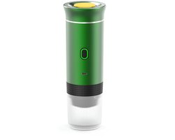 Draagbaar Koffiezetapparaat - Draadloos voor in de Auto - Espresso - Voor espresso, capsules, gemalen koffie - Cups - Oplaadbaar - voor Onderweg - Groen