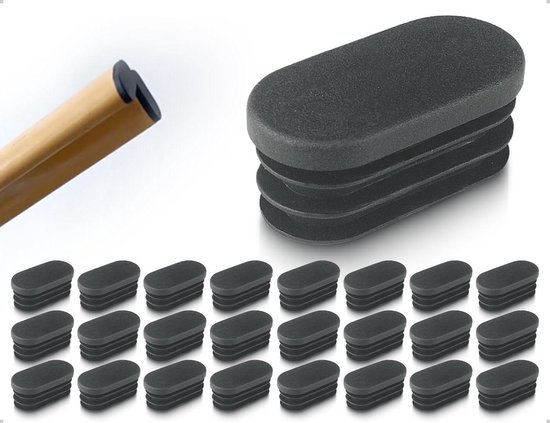 Enkotrade Set van 4 glijdkappen, stoelpootdoppen, voor buitenbuis 32 mm, buisafdekking van hoogwaardig polyethyleen kunststof, kap, eindkap