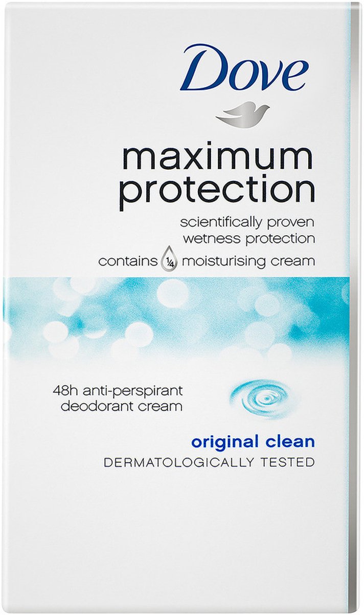 Goedkoopste Dove Maximum Protection Original Clean Anti- Transpirant Deodorant Stick - 45 ml