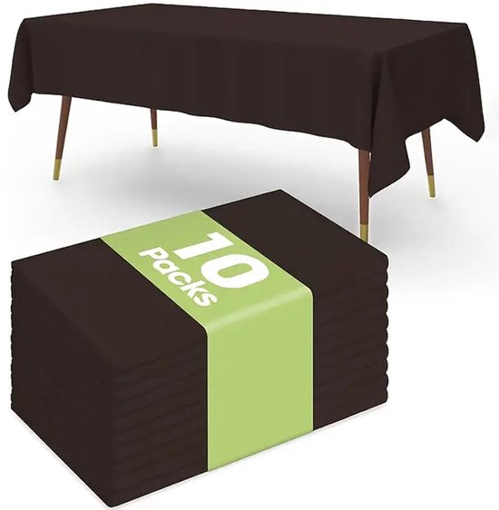 Lot de 10 nappes jetables élégantes « Wedding-Essential », idéales pour les fêtes, les pique-niques et les mariages. Housses en plastique faciles à nettoyer pour une utilisation intérieure et extérieure.