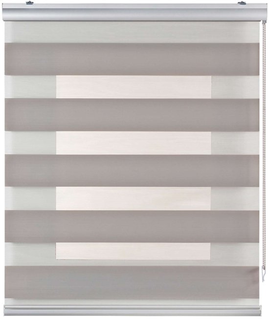Storesdeco - Premium Duo Rolgrodijn Aluminium Afwerking Grijs - 160x250 Cm