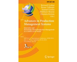 Advances in Production Management Systems Innovative and Knowledge Based Produc