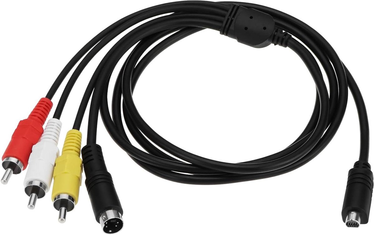 Allecto Plus - Digitale Camera 10 Pin VMC Audiokabel AV naar RCA-kabel Compatibel met Sony DCR-SR90 Handycam (1.5m) - Kwalitatieve VMC-15FS VMC-30FS vervangingskabel