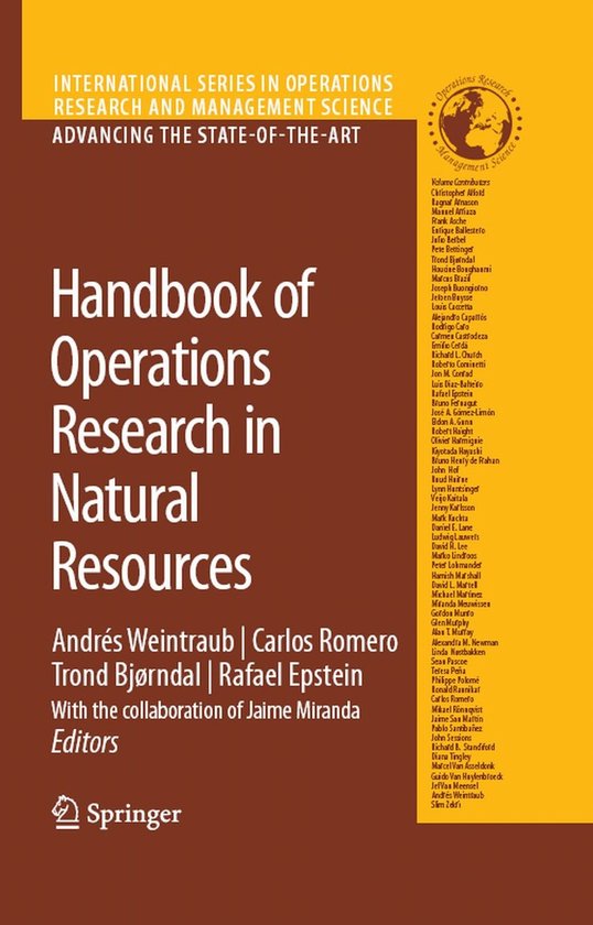 Handbook of Operations Research in Natural Resources - cover