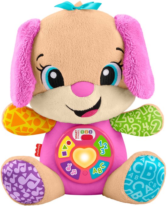 Fisher-Price Leerplezier Meegroeispeelgoed Zusje - Roze Muzikale Knuffel