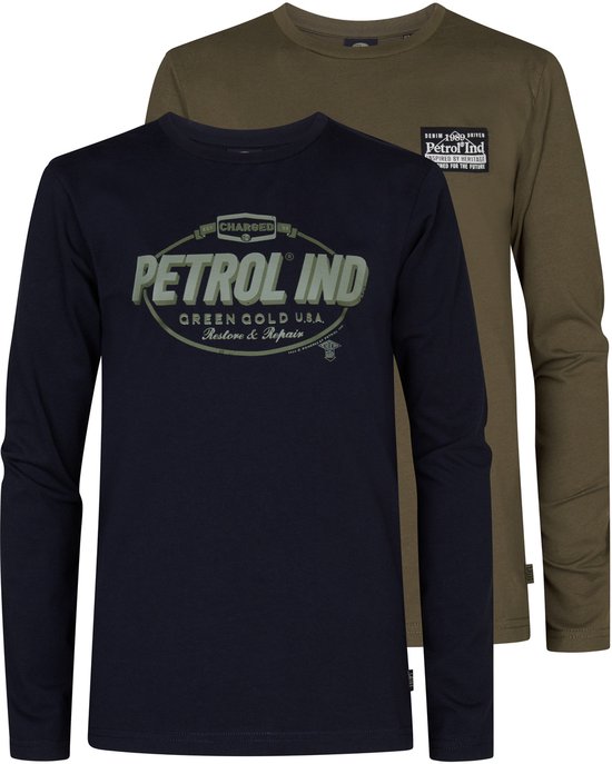 Petrol Industries - T-shirts graphiques pour hommes Green Mountain - Multicolore - Taille 164