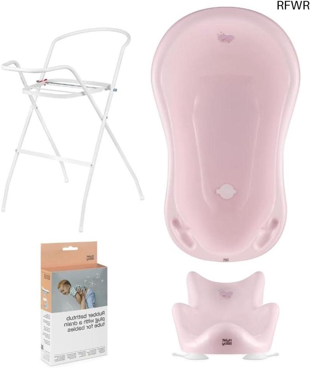 RFWR® Babybadset met Badstandaard, Badzitje en Afvoer - Ideale Oplossing voor Veilige Badervaringen voor Baby's