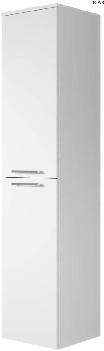RFWR® Hoge Badkamerkast 130 cm met Planken - Wit