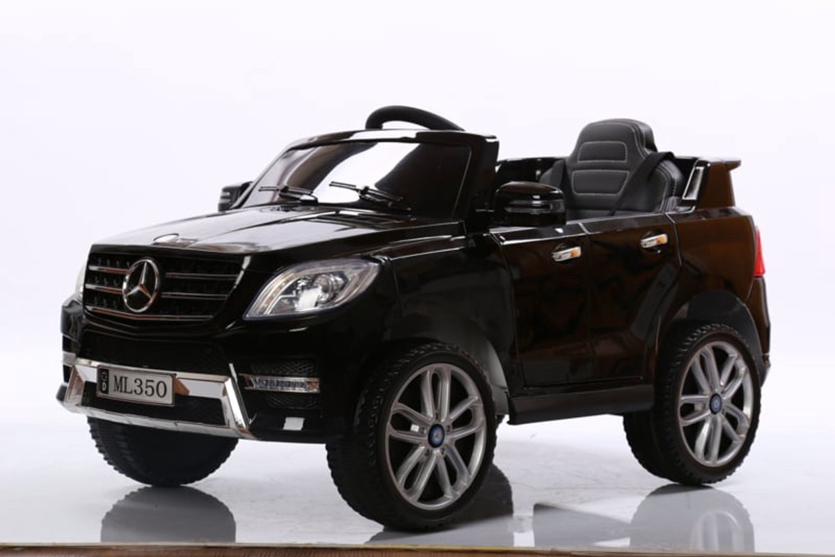 Mercedes ML350 Zwart - 1 persoons - Incl leder zitje en bluetooth - Softstart | Elektrische kinderauto - Inclusief afstandsbediening - Gratis verzending - KiddoCars