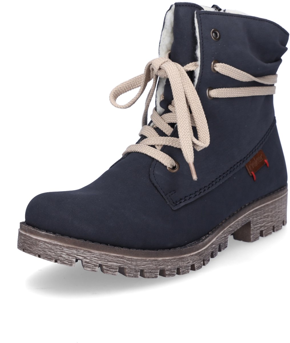 Rieker dames veterboot blauw