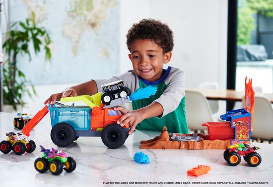 Hot Wheels - Monstertrucks Arenabeukers Color Shifters 5 Alarm Redding - Speelset van Hot Wheels — afbeelding 5