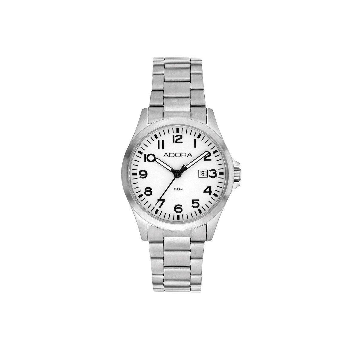 Adora AB6675 Dameshorloge - Titanium, 31 mm Breedte, Datumweergave