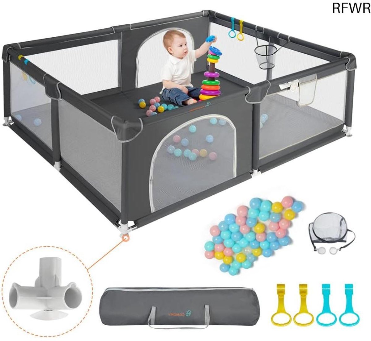 RFWR® Grote Babybox voor Veilig Spelen - XXL Speelplaats voor Kinderen 180 x 200 cm