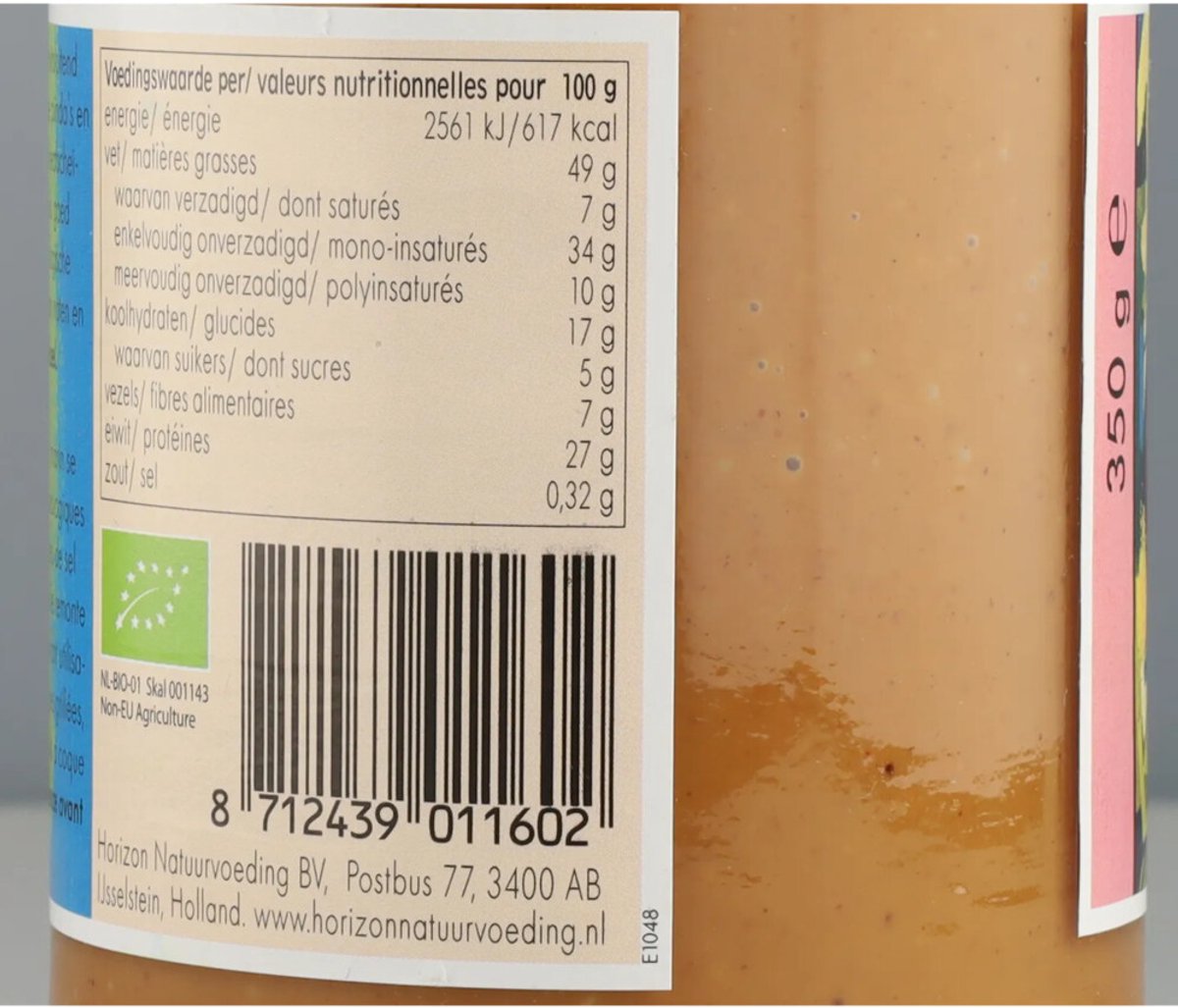 Horizon Pindakaas met Zout Bio 350 gr