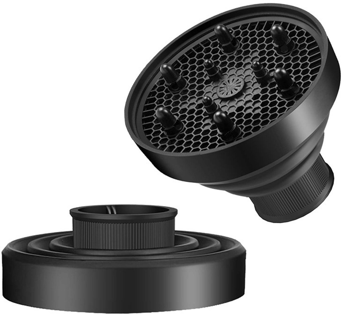 diffuser - diffuser fohn - Diffuser fohn opzetstuk universal – Universeel met siliconen voor krullen universele borstel - haardroger