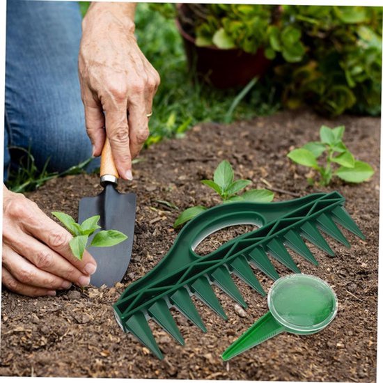 Planter - 4 stuks - Tuingereedschap - Tuinzaden onkruidverdelger afstandhouder - 12 gaten aan de onderkant - Afstandhouder - Verstelbare zaadverdeler - Zaadgraafmachine - Tuinzaden afstandhouder - Zaaionen - Voor het planten van zaden en planten van Merkloos	 — afbeelding 4