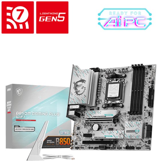MSI B850M GAMING PLUS WIFI7 AMD B850 Socket AM5 micro ATX