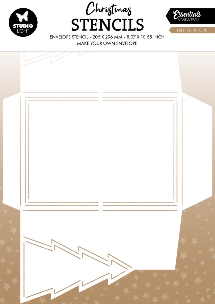 Stencil Tree envelope - Essentials nr. 07