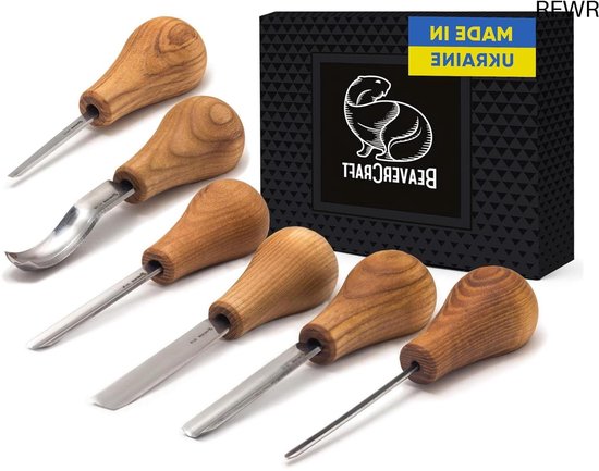Beavercraft Gouge Houtsnijgereedschap Set SC01 - Sets van