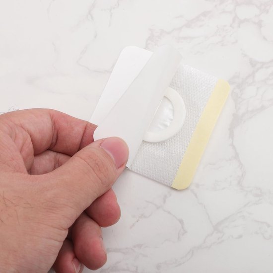 50st Castorolie Navelpleister, 6cm Witte Castorolie Pack Wrap Zelfklevende Castorolie Patches Organische Castorolie Pack Wrap Absorberende Castorolie Wrap voor Navel (Olievrij) van Merkloos	 — afbeelding 5