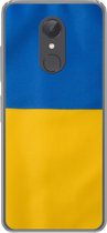 Coque Xiaomi Redmi 5 - Gros plan du drapeau de l'Ukraine - Coque de téléphone en Siliconen