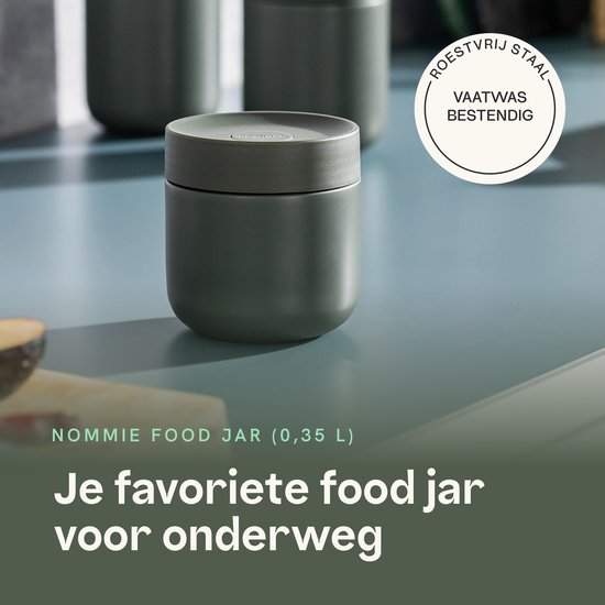 BergHOFF Home Nommie – Boîte à lunch Thermos 0 l – Boîte à lunch Thermos étanche – Garde au chaud ou au froid pendant 6 heures – Isolation à double paroi – Récipient alimentaire étanche – Acier inoxydable – Lavable au lave-vaisselle – Kaki