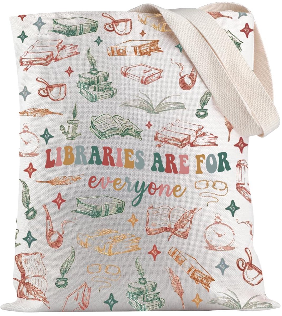Support Public Library Shoulder Bag Libraries Are For Everyone Tote Bag Stop Book Bans Gift LGBTQ Books Gift