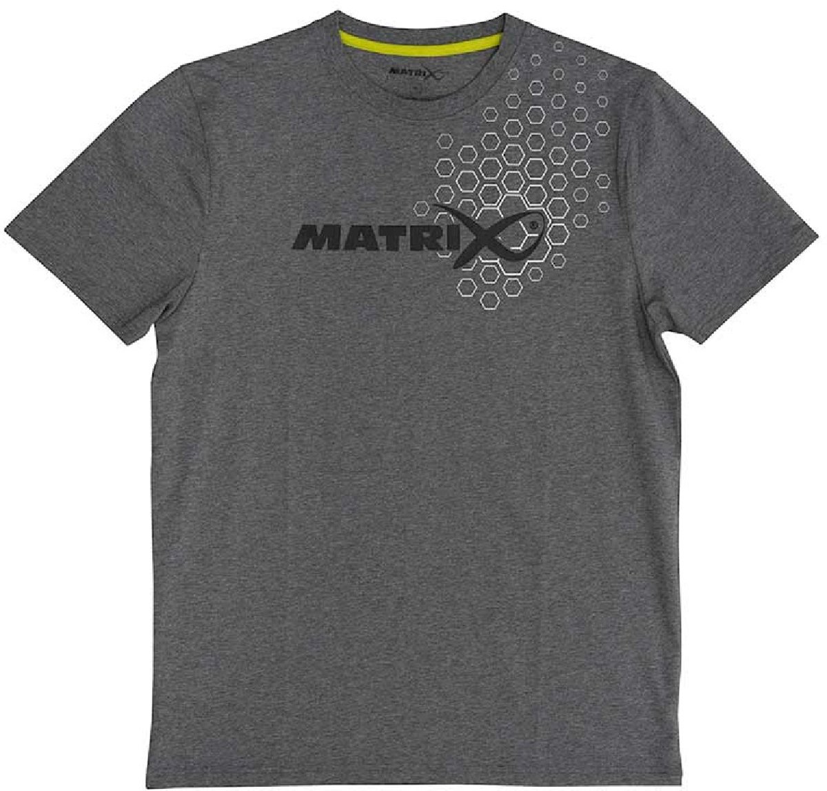 Matrix Hex Print T-Shirt Grey - Maat : Xxlarge