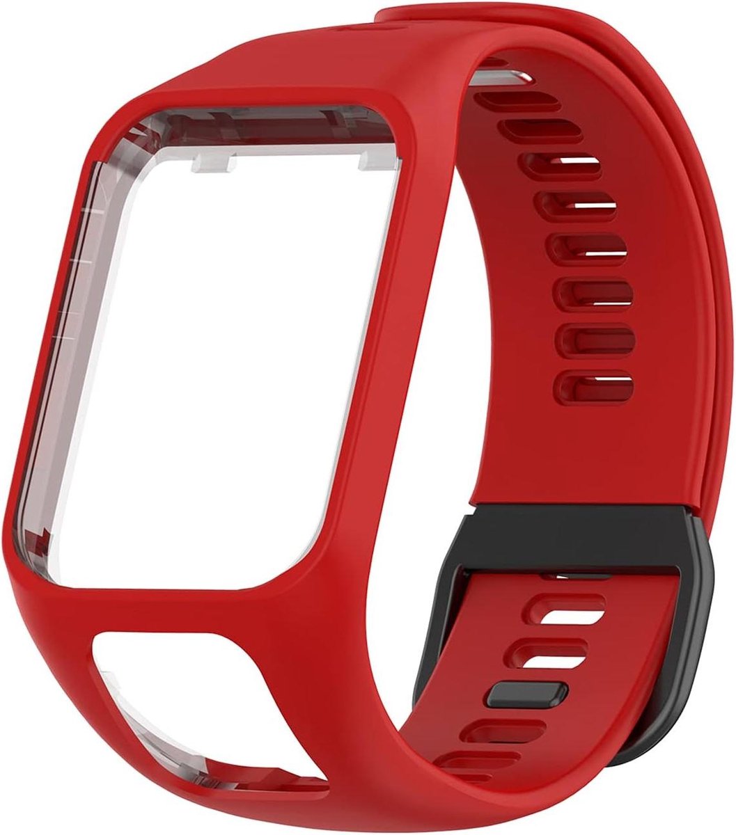 ByShane - Vervangingsband voor sporthorloges - Siliconen band voor TomTom sporthorloges - Geschikt voor Mannen en Vrouwen - Zwart - Duurzaam en Comfortabel - Eenvoudig te Vervangen